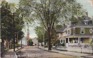 Massachusetts Wibster School street looking North 1909