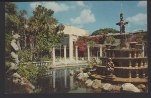 Florida CLEARWATER Beautiful Fountain at Kapok Tree Inn ~ Chrome