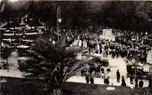 G42/ Foreign RPPC Postcard Uruquay Montevideo Parque Rodo c1910 Crowd Park