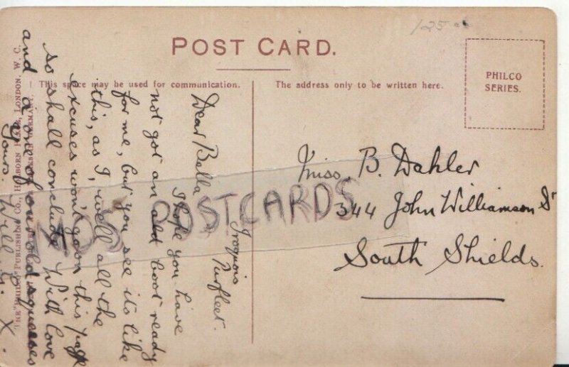 Genealogy Postcard - Dahler - 344 John Williamson St, South Shields - Ref. R994