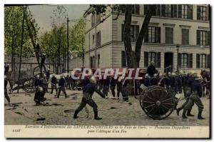 Old Postcard Fire Brigade Exercises & # 39entrainement Fire Department of the...