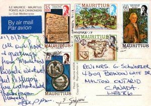 VINTAGE CONTINENTAL SIZE POSTCARD CLUB MEDITERRANEE ISLAND OF MAURITIUS