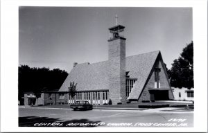 Real Photo Postcard Central Reformed Church in Sioux Center, Iowa
