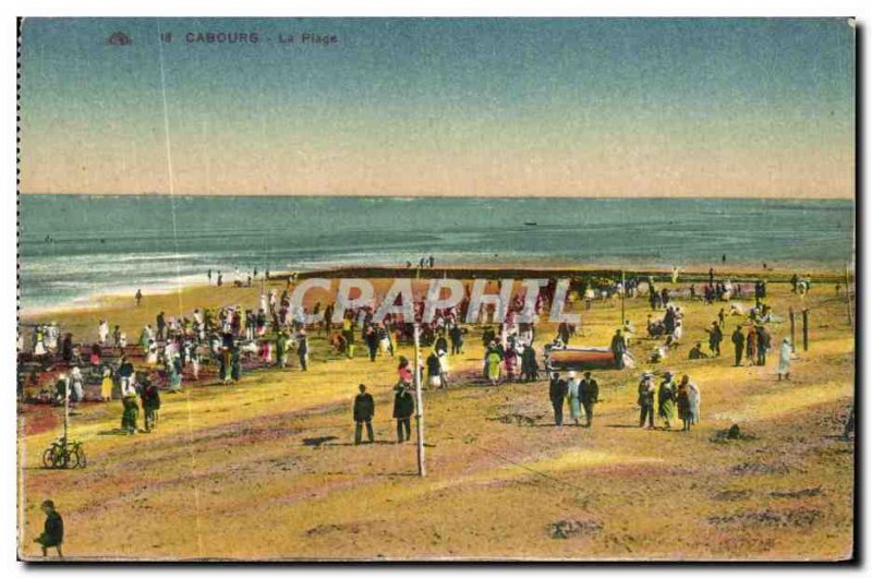 Old Postcard Cabourg The Beach