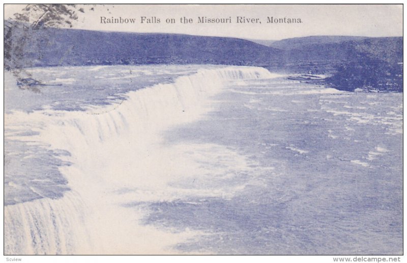 Rainbow Falls on the Missouri River, MONTANA, PU-1909