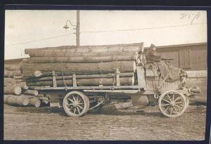 REAL PHOTO TOWNSEND WASHINGTON LOGGING VINTAGE DELIVERY TRUCK POSTCADR COPY