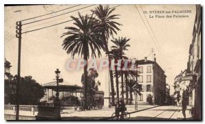 Postcard Old Hyeres Palms Place des Palmiers