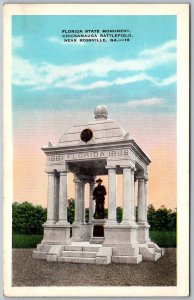 Rossville Georgia 1940s Postcard Florida State Monument Chickamauga Battlefield