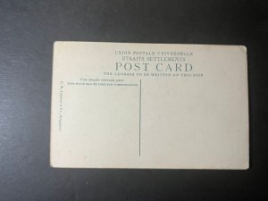 Mint British Straits Settlements Postcard RPPC Native Street Kuli