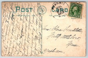 Hyannis Cape Cod Massachusetts State Normal School  Postcard  1913