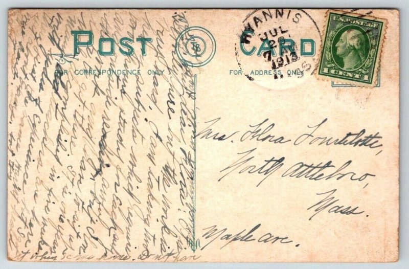 Hyannis Cape Cod Massachusetts State Normal School  Postcard  1913