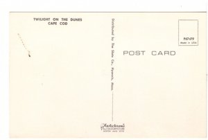 Twilight On The Dunes, Cape Cod, Massachusetts, Vintage Chrome Postcard