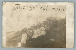 PIKE SCHOOL 1911-12 MASSACHUSETTS ? ANTIQUE REAL PHOTO POSTCARD RPPC