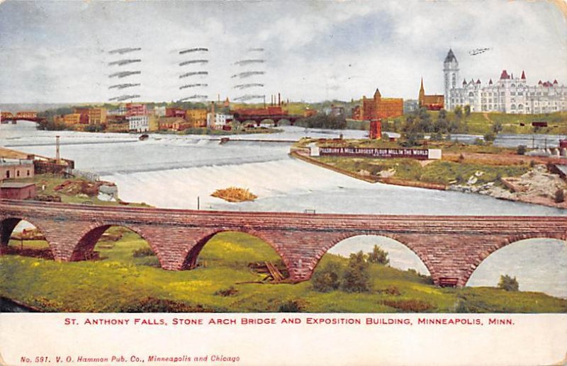 St Anthony Falls Stone Arch Bridge Minneapolis,  MN