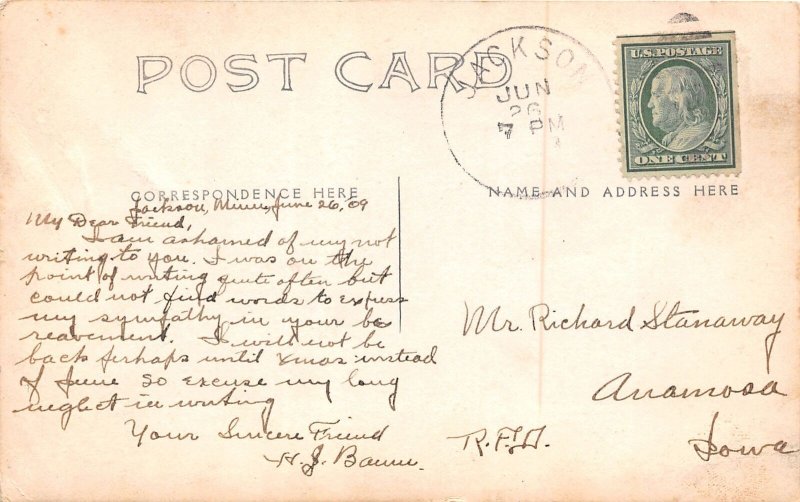 J52/ Jackson Minnesota RPPC Postcard c1910 Birdseye Stores  312