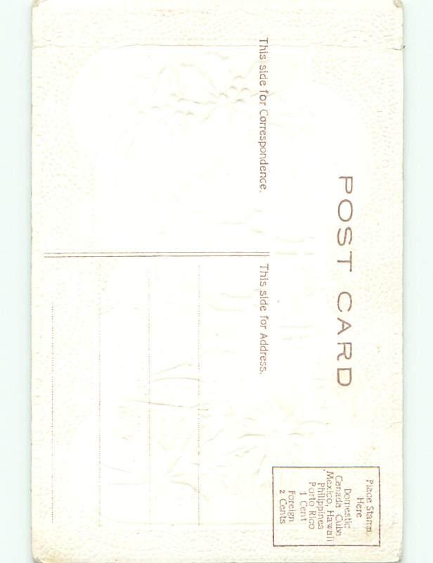 Divided-Back NEW YEAR SCENE Great Postcard W7473