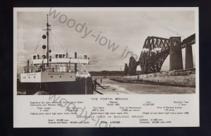 f2178 - Scottish Ferry - Queen Margaret by the Forth Bridge - postcard