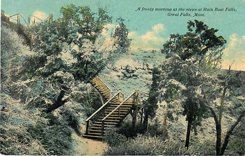 Steps Rain Bows Falls at Great Falls Montana MT