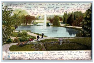 1907 Scenic View Of The Lake Soldiers Home Dayton Ohio OH Tuck's Postcard