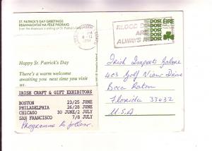 St Patrick's Day, When Irish Eyes Smiling, Prepaid Postage From Ireland