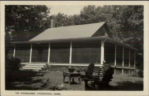 Woodstock CT The Woodlands Real Photo Postcard jrf