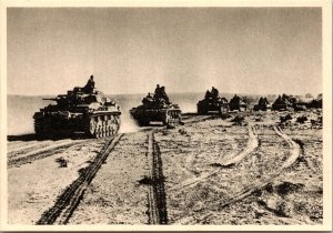 Mint Germany Military RPPC Postcard German Noth Africa Desert Panzer Tanks