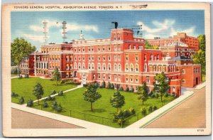 Postcard Yonkers General Hospital Ashburton Avenue