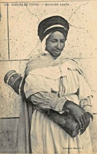 SCENES ET TYPES~MUSICIEN ARABE~PHOTO POSTCARD 