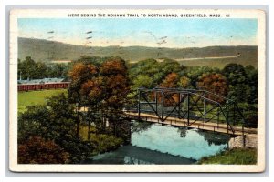 Mohawk Trail Entrance Greenfield Massachusetts MA WB Postcard U13