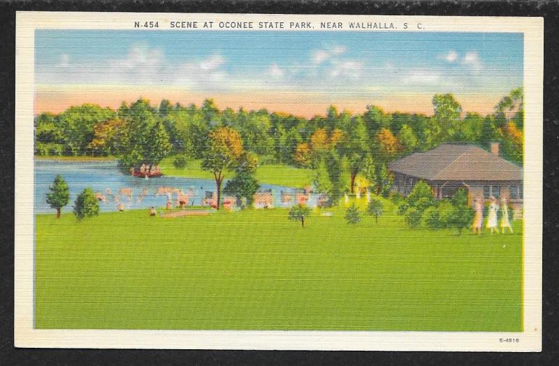 Distance View Oconee State Park Walhalla South Carolina Unused c1930s