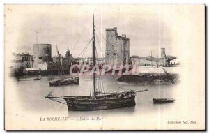 Old Postcard La Rochelle L Entree Harbor Boat