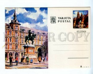 532878 Spain Madrid one-sided POSTAL stationery with original stamp numbered
