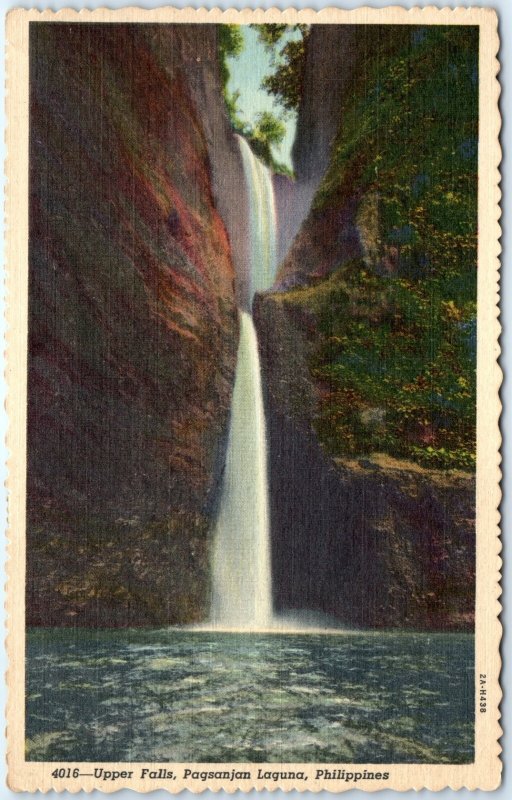 c1940s Upper Falls Pagsanjan Laguna, Philippines Waterfall Gorge Canyon A367