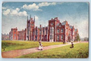 Northern Ireland Postcard Belfast Queen's College c1910 Oilette Tuck Art