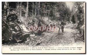 Old Postcard War 1914 1915 In the Forest of Villers Cotterets militaria Germa...