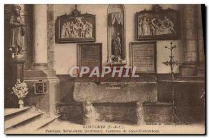 Old Postcard Saint Omer Tomb Basilica of Our Lady of Saint Erckembode