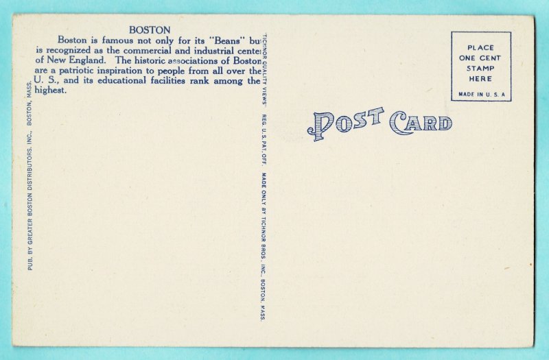 You Don’t Know Beans ….. Boston - Technor Quality Views card