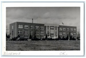 Blackwell Oklahoma OK RPPC View of High School Building c1950's Unposted