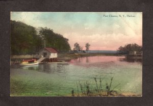 NY Port Chester Harbor Boat House New York Postcard