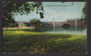 New York BUFFALO Delaware Park Scene Pub by The Rotograph Co. pm1909 ~ DB