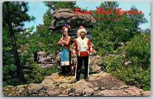Vtg Vance Alabama al Bama Rock Gardens Sentinel Rock Creek Indian View Postcard
