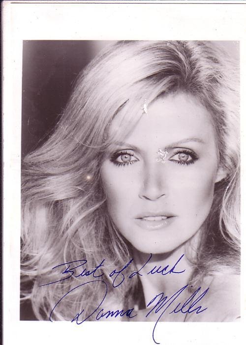 Large 5 X 7 inch Autographed Photograph, Donna Mills, Vintage Headshot