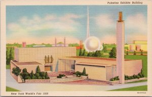 Palestine Exhibits Building New York World's Fair 1939 Unused Linen Postcard H50