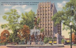 Fountain In University Park Chamber Of Commerce Building In Background Indian...