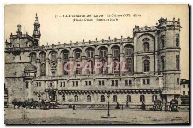 Postcard Old St Germain en Laye Le Chateau museum of Entree