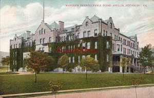 Postcard Western Pennsylvania Blind Asylum Pittsburg PA