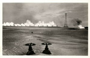 Kuwait, Wara Oil Field (1950s) RPPC Postcard 