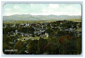 c1910 Aerial View of Asheville North Carolina NC Unposted Antique Postcard 