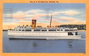 SS Del-Mar-Va Ferry Ship 1951 