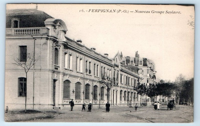 Perpignan Nouveau Groupe Scolaire FRANCE Postcard